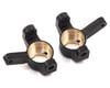 Image 1 for ST Racing Concepts SCX10 II Brass Front Steering Knuckles (Black) (2)