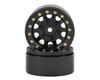 Image 1 for SSD RC D Hole 1.55" Steel Beadlock Crawler Wheels (Black) (2)