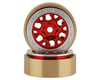 Image 1 for SSD RC 1.0” Boxer Aluminum/Brass Beadlock Wheels (Red) (2) (25g)