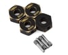 Image 1 for Treal Hobby Axial Capra Brass Hex Hubs (Black) (6mm)