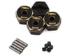 Image 1 for Treal Hobby Element RC Enduro Brass Hex Adapter Wheel Hubs (Black) (4) (8mm)