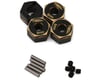 Image 1 for Treal Hobby Redcat Gen8 Brass Extended Wheel Hex Adaptors (Black) (4) (8mm)