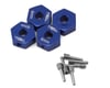 Image 1 for Treal Hobby Losi Mini LMT Aluminum 12mm Wheel Hex Adaptors (Blue) (4)