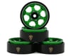 Image 1 for Treal Hobby Type D 1.0" Concave 6-Spoke Beadlock Wheels (Green) (4) (21.2g)