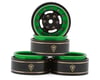 Image 1 for Treal Hobby Type F 1.0" Deep Dish Beadlock Wheels (Green) (4) (27g)
