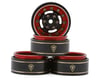 Image 1 for Treal Hobby Type F 1.0" Deep Dish Beadlock Wheels (Red) (4) (27g)