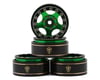 Image 1 for Treal Hobby Type B 1.0" 5-Spoke Beadlock Wheels (Black/Green) (4) (22.4g)