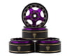 Image 1 for Treal Hobby Type B 1.0" 5-Spoke Beadlock Wheels (Black/Purple) (4) (22.4g)