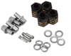 Image 1 for Treal Hobby Traxxas TRX-4 Brass Extended Hex Hubs (Black) (4) (+10mm)