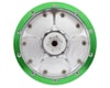 Image 2 for Treal Hobby 2.6" Aluminum Beadlock Monster Truck Wheels (Silver/Green) (2)