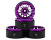 Image 1 for Treal Hobby Type L 1.9" V-Spoke Beadlock Wheels (Purple) (4)
