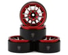 Image 1 for Treal Hobby Type L 1.9" V-Spoke Beadlock Wheels (Red) (4)