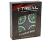 Image 3 for Treal Hobby Type V2 1.9" Beadlock Wheels (Green/Silver) (4)