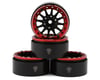 Image 1 for Treal Hobby Type D 1.9" 12-Spoke Beadlock Wheels (Black/Red) (4)