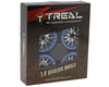 Image 4 for Treal Hobby Type D 1.9" 12-Spoke Beadlock Wheels (Silver/Blue) (4)