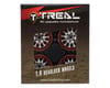 Image 4 for Treal Hobby Type D 1.9" 12-Spoke Beadlock Wheels (Silver/Red) (4)