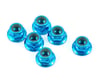 Image 1 for Team Losi Racing 4mm Aluminum Serrated Locknut Set (6) (Blue)