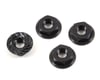 Image 1 for Team Losi Racing 4mm Low Profile Aluminum Serrated Locknut Set (4) (Black)