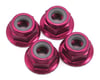Image 1 for Traxxas 4mm Aluminum Flanged Serrated Nuts (Pink) (4)