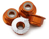 Image 1 for Traxxas 4mm Aluminum Flanged Serrated Nuts (Orange) (4)