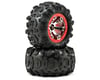 Image 1 for Traxxas Pre-Mounted Canyon AT Tires (Geode Beadlock) (2) (Chrome/Red)