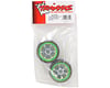 Image 2 for Traxxas 12mm Hex Pre-Mounted 1/16 Slick Tires (2) (Chrome/Green)