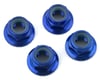 Image 1 for Traxxas 5mm Aluminum Flanged Nylon Locking Nuts (Blue) (4)