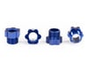 Image 1 for Traxxas TRX-4 Traxx Aluminum Stub Axle Nut (Blue) (4)