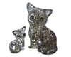 Image 2 for University Games Corp Cat & Kitten 3D Crystal Puzzle (Black)