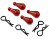 Image 1 for UpGrade RC 1/10 Body Clips with Aluminum Pull Handles (Red) (4)