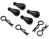 Image 1 for UpGrade RC 1/10 Body Clips w/Aluminum Pull Handles (Black) (4)