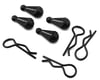 Image 1 for UpGrade RC 1/8 Body Clips with Aluminum Pull Handles (Black) (4)