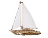 Image 2 for UGears Serenity's Dream Yacht Wooden Mechanical Model Kit