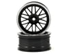 Image 1 for Vaterra 12mm Hex 54x26mm Front Deep Mesh Wheel (2) (Chrome/Black)