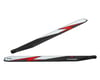 Image 1 for Vulcan Rotors 716mm Carbon Fiber Main Blade Combo Set (Red)