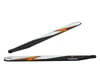 Image 1 for Vulcan Rotors 742mm Carbon Fiber Main Blade Set (Orange)