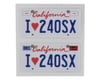 Image 1 for WRAP-UP NEXT REAL 3D U.S. License Plate (2) (I LOVE 240SX) (11x50mm)