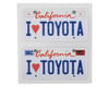 Image 1 for WRAP-UP NEXT REAL 3D U.S. License Plate (2) (I LOVE TOYOTA) (11x50mm)