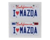 Image 1 for WRAP-UP NEXT REAL 3D U.S. License Plate (2) (I LOVE MAZDA) (11x50mm)