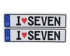 Image 1 for WRAP-UP NEXT REAL 3D  E.U. License Plate (2) (I LOVE SEVEN) (11x50mm)