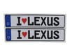 Image 1 for WRAP-UP NEXT REAL 3D E.U. License Plate (2) (I LOVE LEXUS) (11x50mm)
