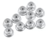 Image 1 for Yeah Racing 3mm Aluminum Flanged Lock Nut (10) (Silver)