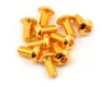 Image 1 for Yeah Racing 3x6mm 24K Gold Coated 12.9 Grade Steel Button Head Hex Screw (10)
