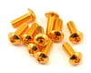 Image 1 for Yeah Racing 3x8mm 24K Gold Coated 12.9 Grade Steel Button Head Hex Screw (10)
