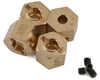 Image 1 for Yeah Racing 12mm Brass Wheel Hexes (4) (9mm Offset)