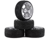 Image 1 for Yeah Racing Spec T Pre-Mounted On-Road Touring Tires w/MS Wheels (Silver) (4)