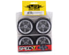 Image 3 for Yeah Racing Spec T Pre-Mounted On-Road Touring Tires w/MS Wheels (Silver) (4)