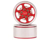 Image 1 for Yeah Racing 1.9" Aluminum BXC 6 Spoke Beadlock Wheels w/Faux Rotors (Red) (2)