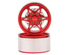 Image 1 for Yeah Racing 1.9" Aluminum BXN 6 Spoke Beadlock Wheels w/Faux Rotors (Red) (2)