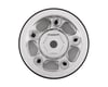 Image 2 for Yeah Racing SCX24 1.0" Aluminum 5 Spoke Slotted Beadlock Wheels (Silver) (4)